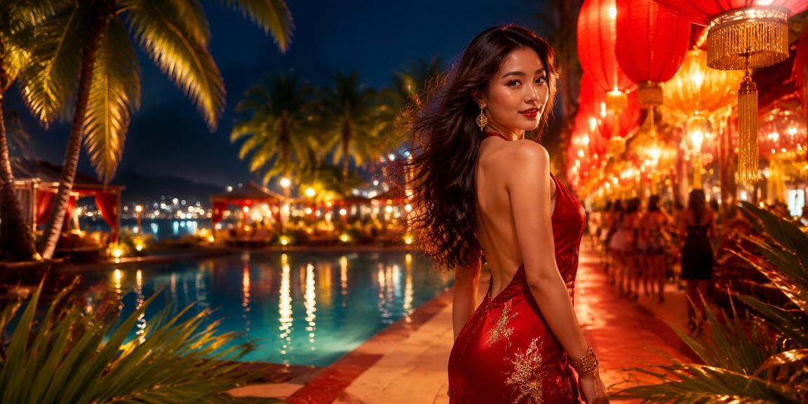 Khung cảnh giải trí ban đêm tại Nha Trang với người dùng trải nghiệm cá cược trực tuyến